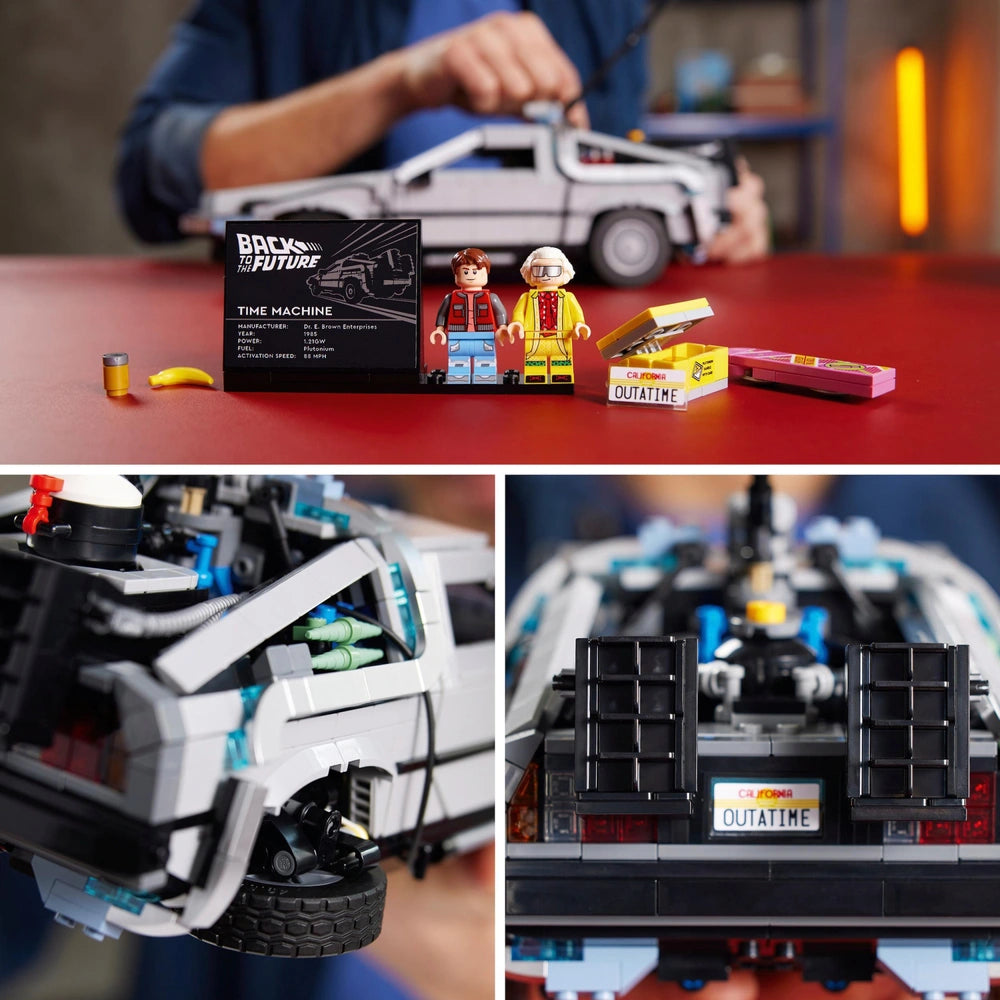 Lego Icons 10300 Back To The Future Time Machine Delorean Car Set