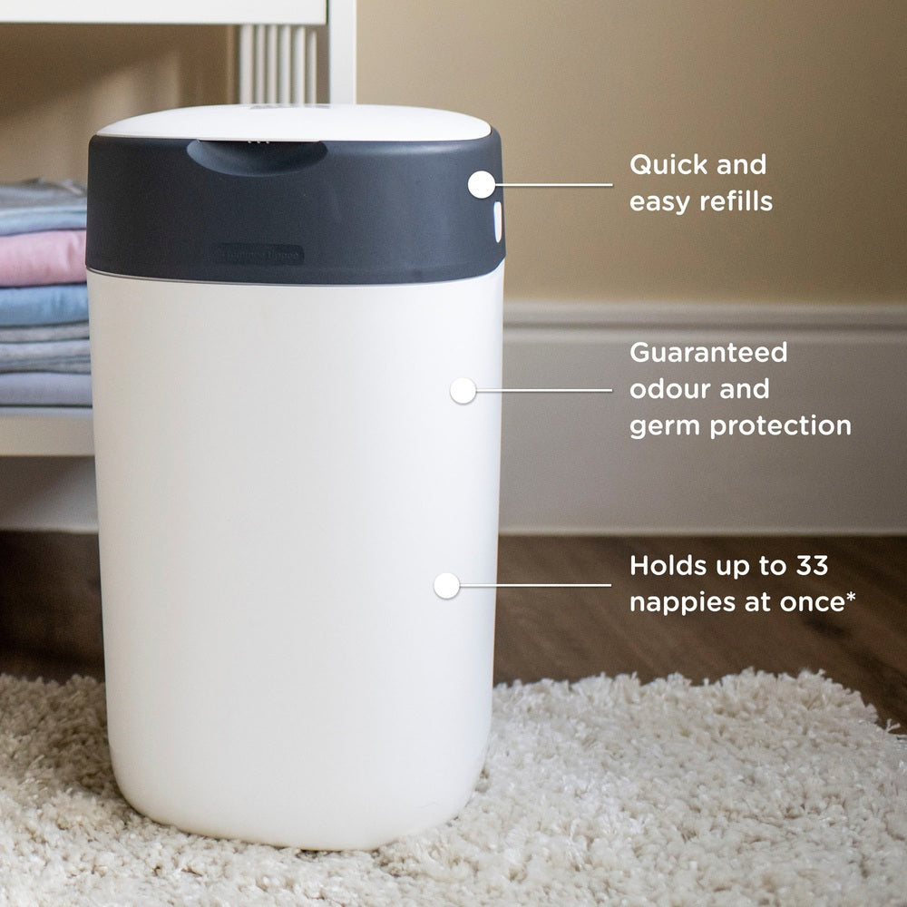 Tommee Tippee Twist Click Advanced Nappy Bin Starter Set With Cass