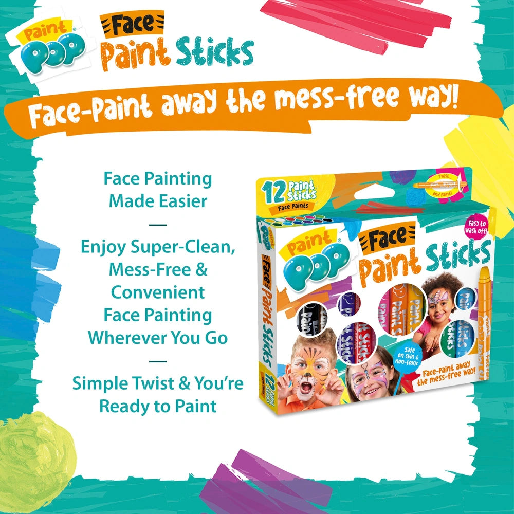 Paint Pop 12 Pack Of Face Paints