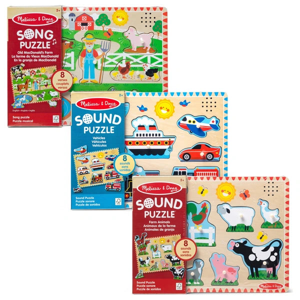 Melissa & Doug Wooden Sound Puzzle Assortment