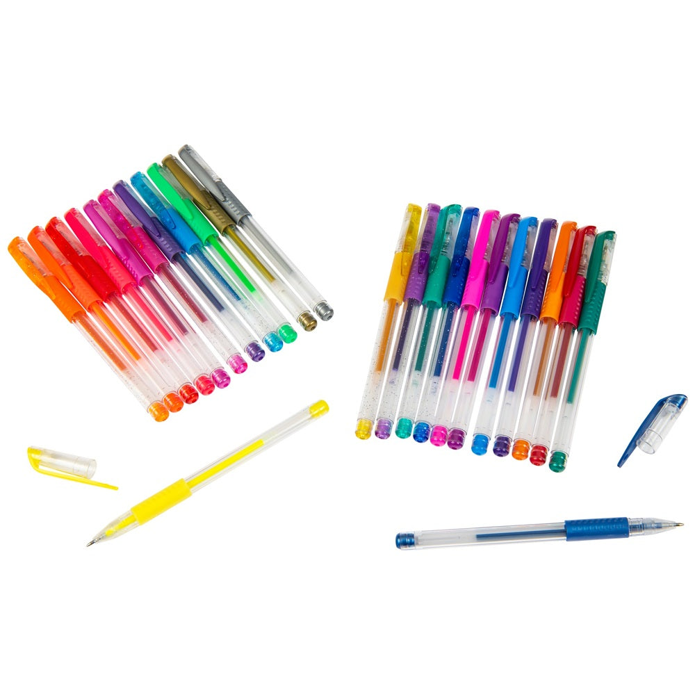 Crafty Co. Gel Pens Glitter Neon And Metallic Set 24 Piece