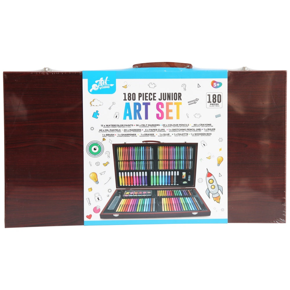 Art Studio 180 Piece Wooden Junior Art Set