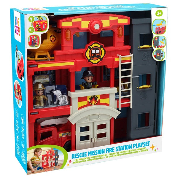 Big Steps Rescue Mission Fire Station Playset