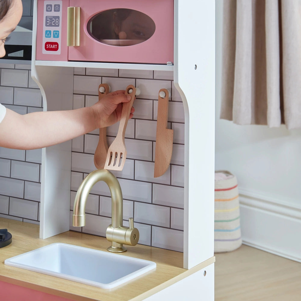 Kitchen Corner Deluxe Pink Wooden Kitchen
