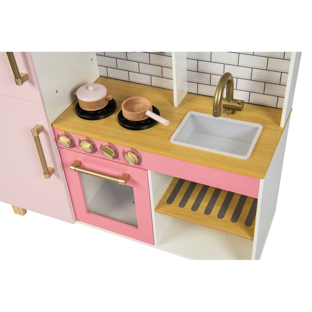 Kitchen Corner Deluxe Pink Wooden Kitchen