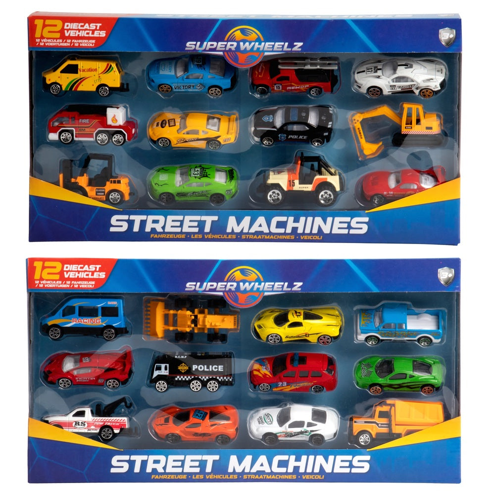 Super Wheelz Street Machines Diecast Vehicle 12 Pack Assortment