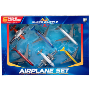 Super Wheelz Diecast Airplane 6 Pack