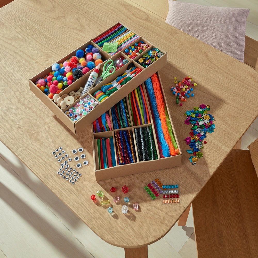 Craft Supplies Deluxe Box 1000+ Pieces
