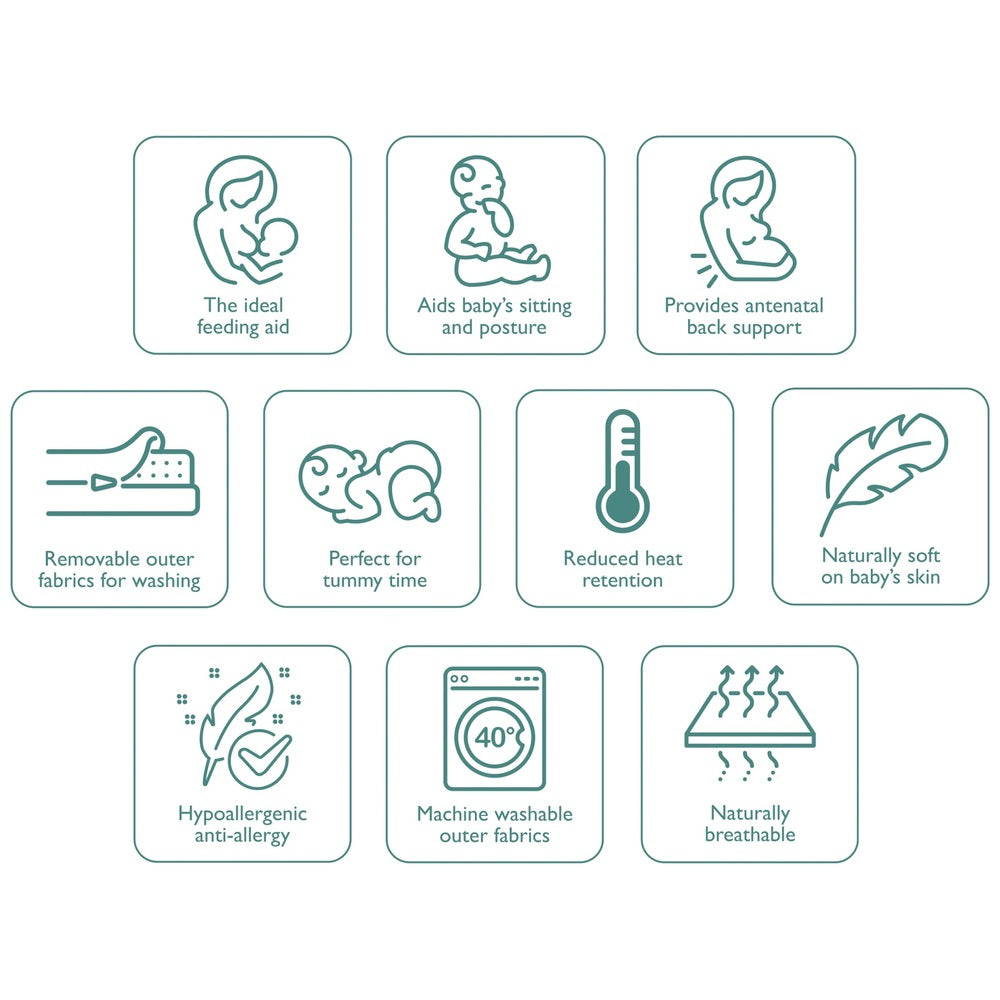 Miniuno Bamboo Nursing And Feeding Pillow