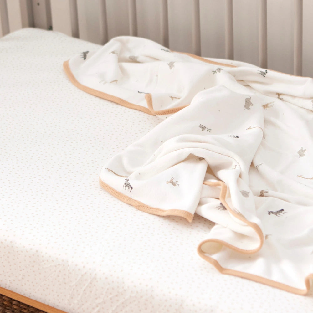 Baby Elegance Cot Bed 4 Piece Bedding Set Safari 140 X 70Cm
