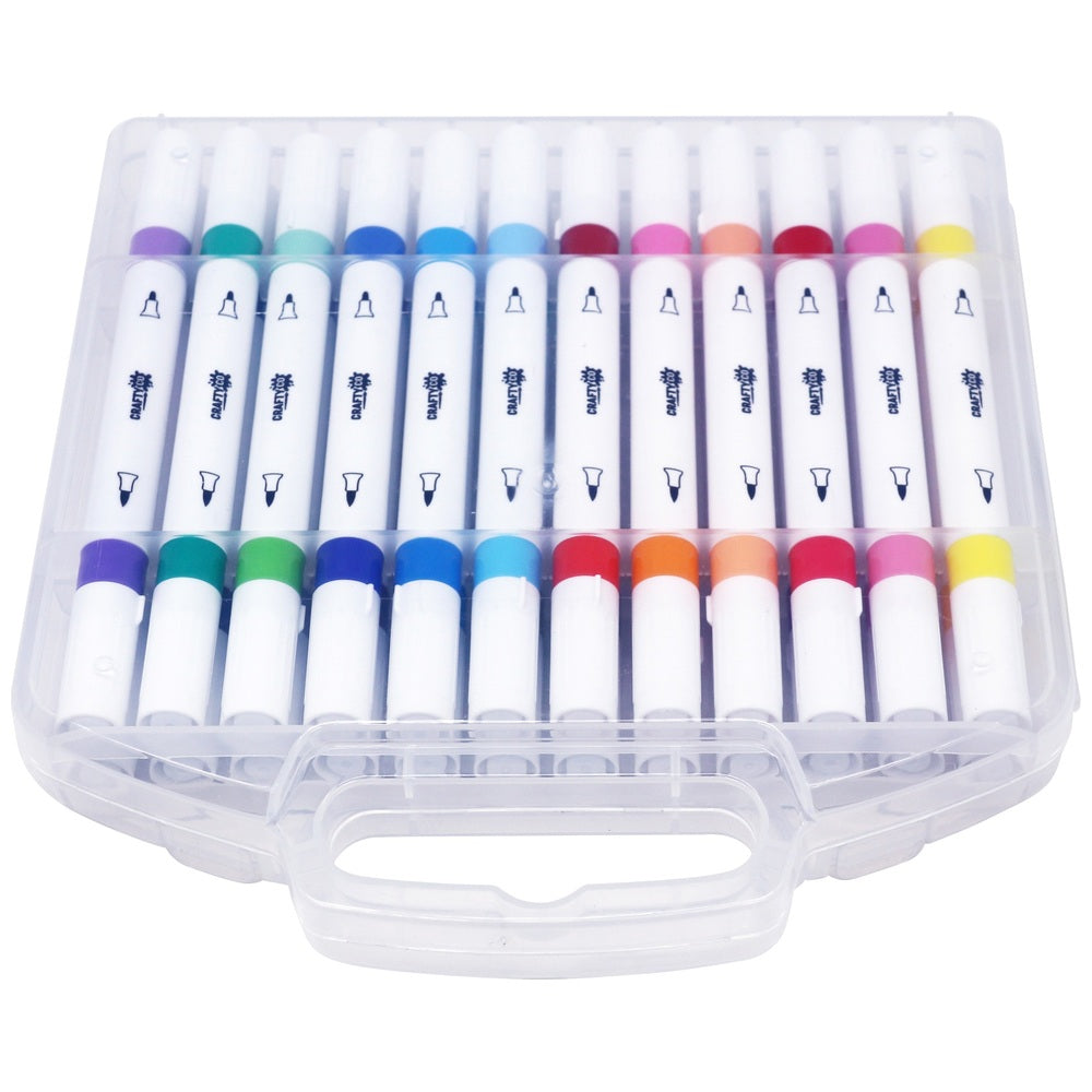 Crafty Co. Dual Tip Acrylic Markers 24 Pack