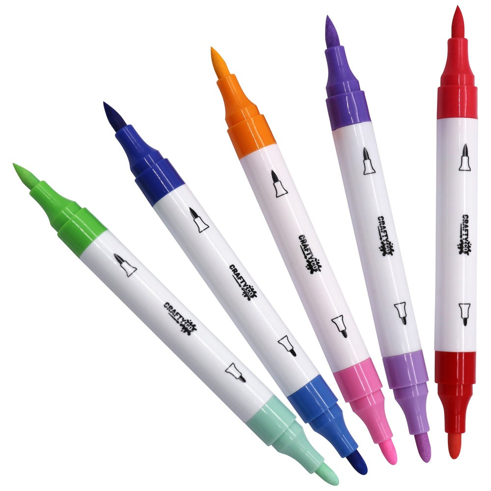 Crafty Co. Dual Tip Acrylic Markers 24 Pack