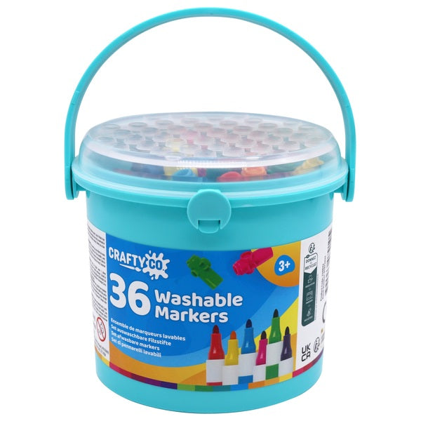 Crafty Co. Washable Markers 36 Piece Tub