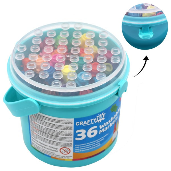 Crafty Co. Washable Markers 36 Piece Tub