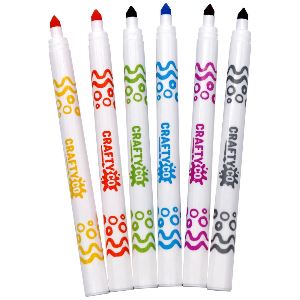 Crafty Co. Washable Markers Fine Tip Set 24 Pack