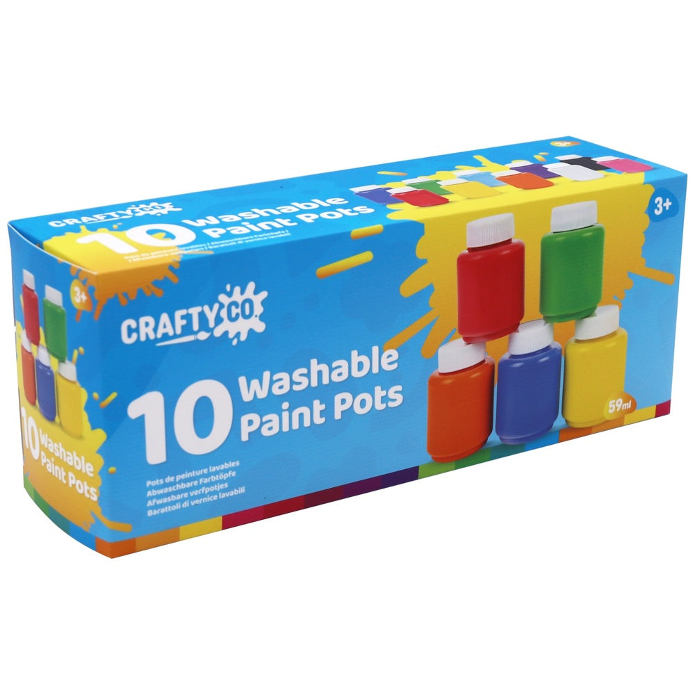 Crafty Co. Washable Paint Pots 10 Pack