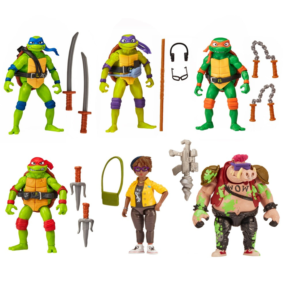 Teenage Mutant Ninja Turtles Mutant Mayhem Basic Ooze Cruisin' Figures 6 Pack