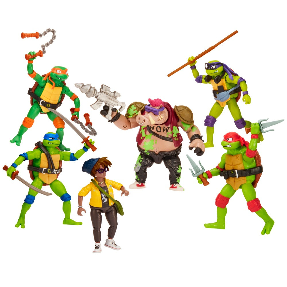 Teenage Mutant Ninja Turtles Mutant Mayhem Basic Ooze Cruisin' Figures 6 Pack