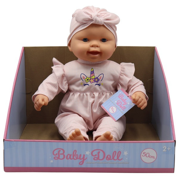 50Cm Baby Doll In Pink Outfit