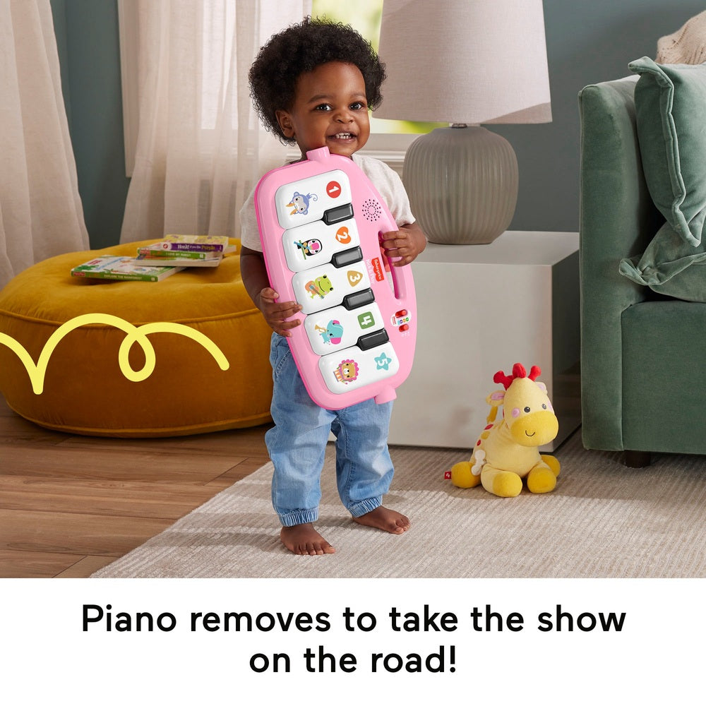 Fisher-Price Glow And Grow Kick & Play Piano Gym Pink