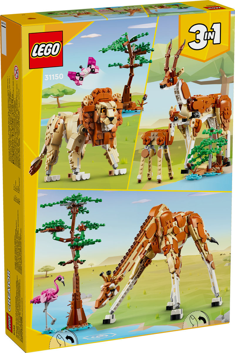 Lego® Creator Wild Safari Animals 3In1 Set 31150