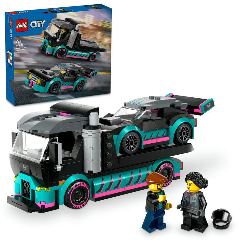 Lego® City Race Car And Car Carrier Truck Building Toy 60406