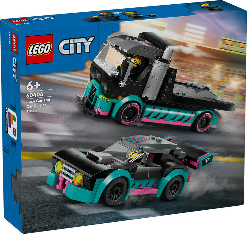 Lego® City Race Car And Car Carrier Truck Building Toy 60406
