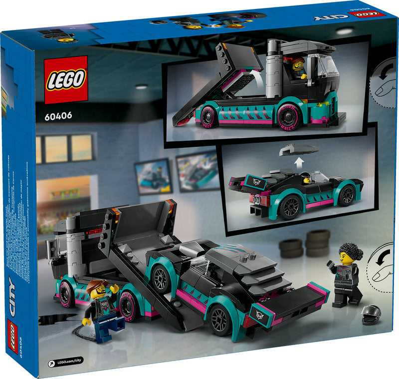 Lego® City Race Car And Car Carrier Truck Building Toy 60406