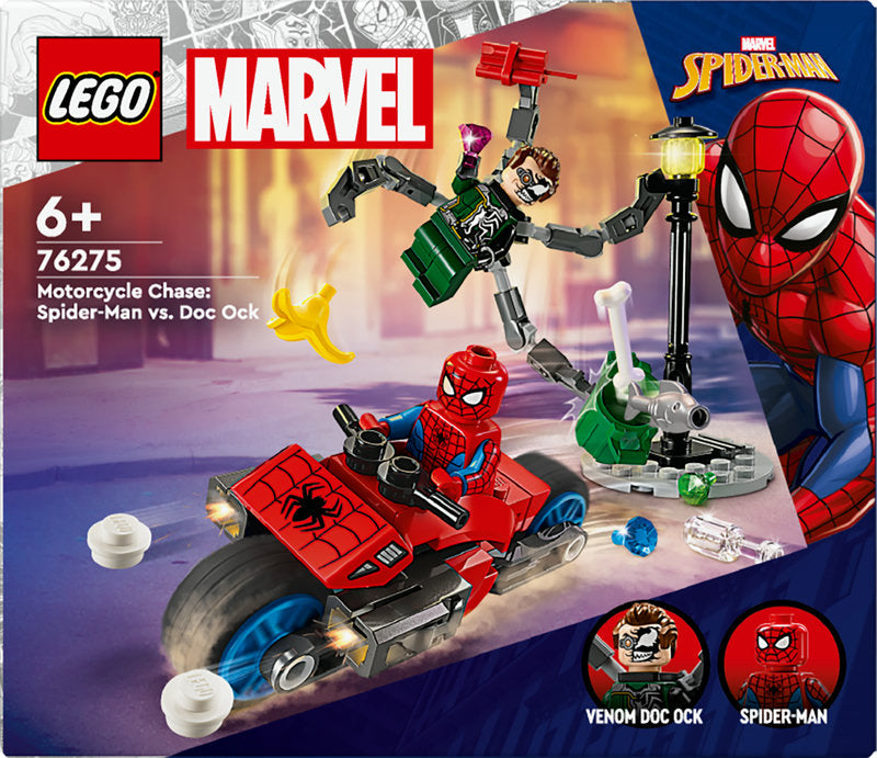 Lego® Marvel Motorcycle Chase: Spider-Man Vs. Doc Ock 76275