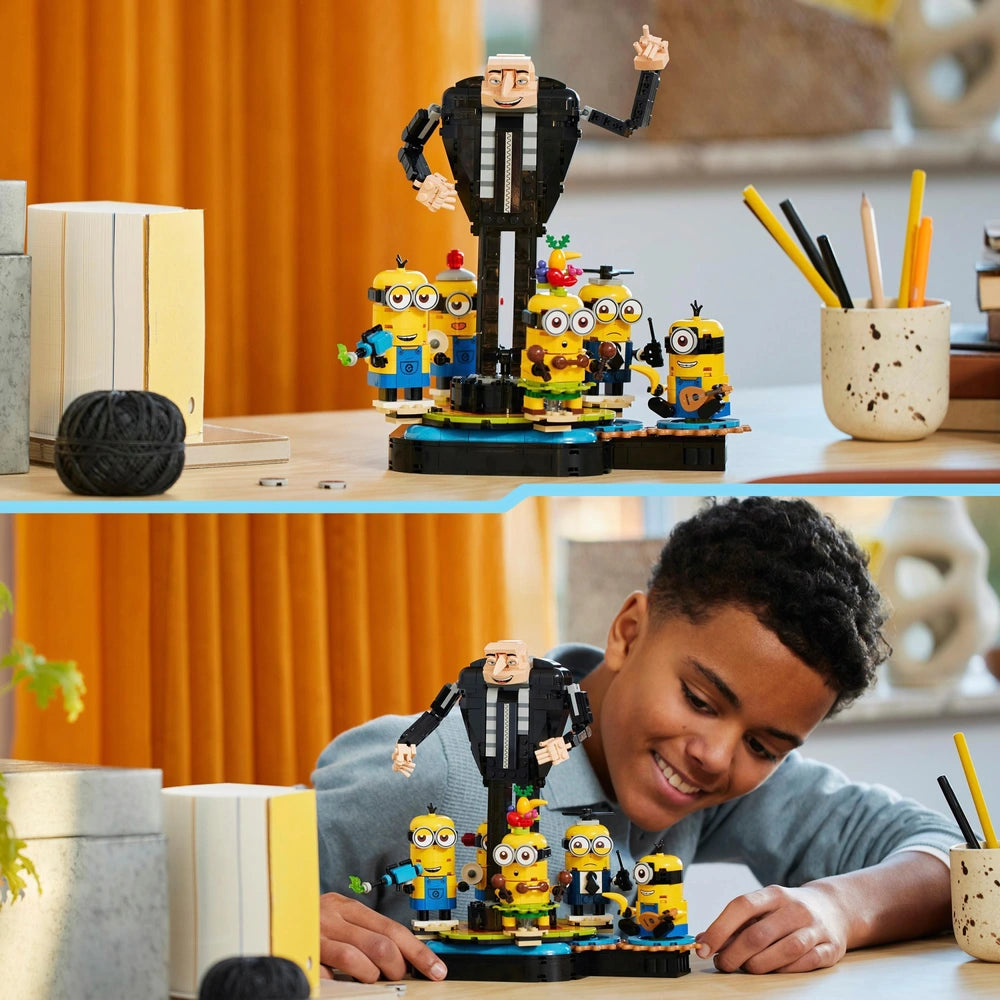 Lego Despicable Me 4 75582 Brick-Built Gru And Minions Set