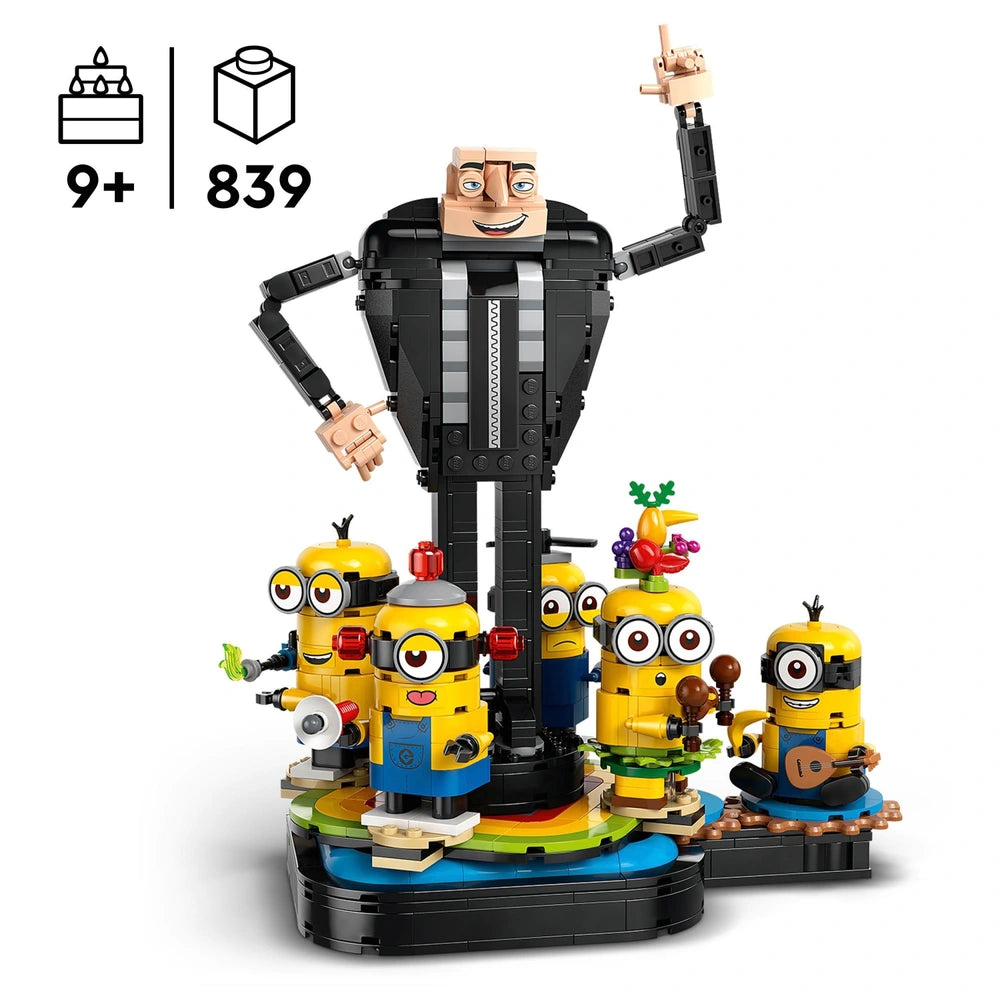 Lego Despicable Me 4 75582 Brick-Built Gru And Minions Set