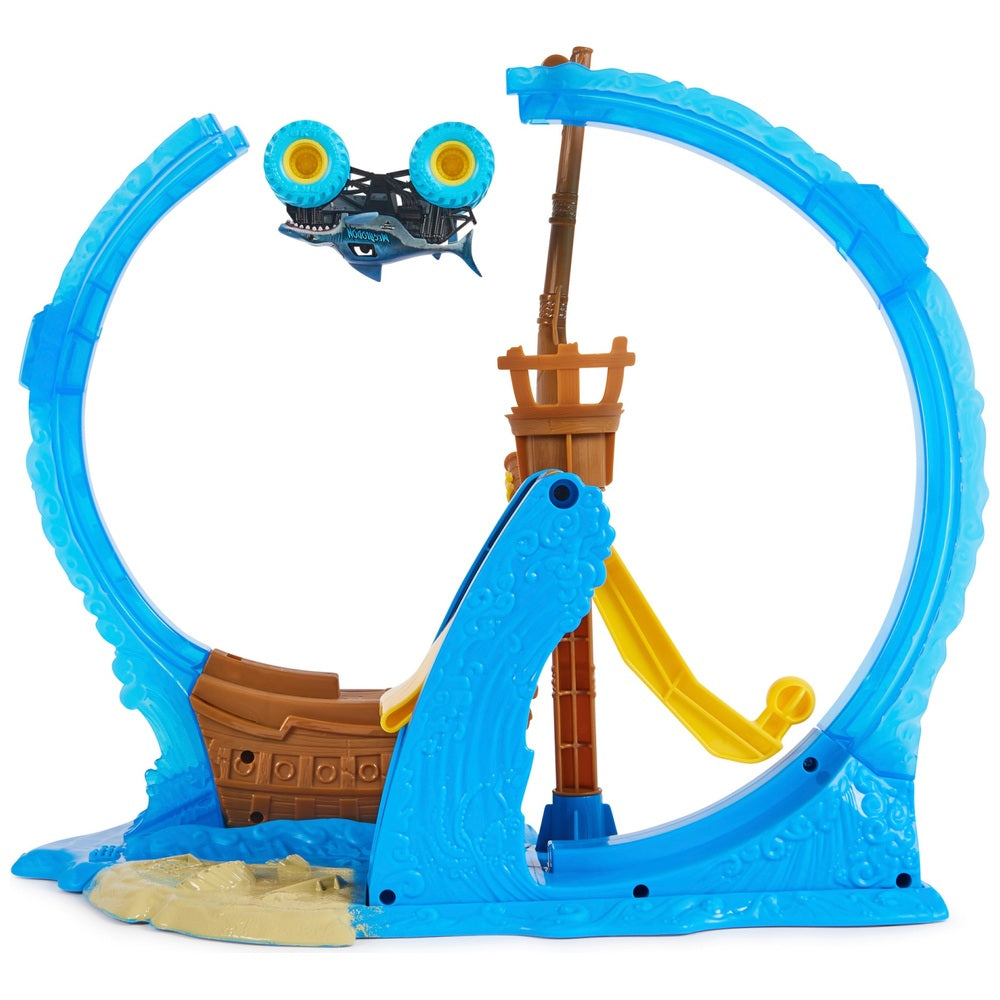 Monster Jam Megalodon Loop Of Doom Stunt Playset