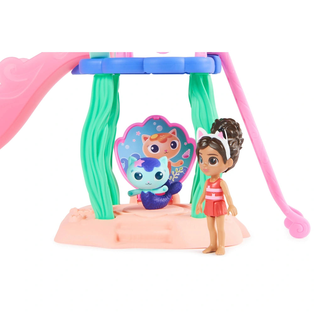 Gabby’s Dollhouse, Purr-Ific Pool Playset With Gabby And Mercat Figures