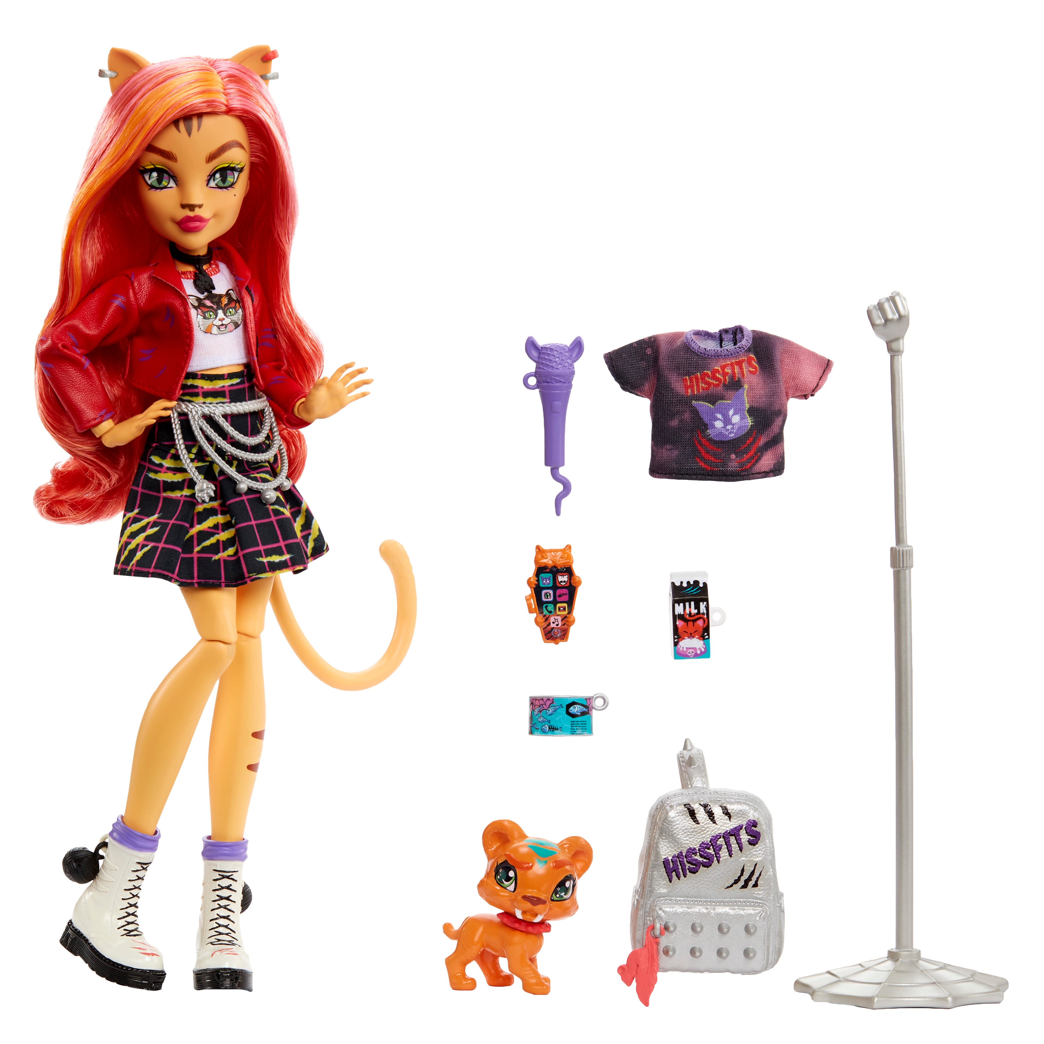 Monster High Toralei Stripe Doll With Pet And Accessories