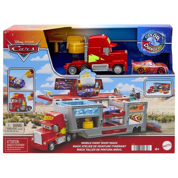 Disney Pixar Cars Colour Changers Mobile Paint Shop Mack Playset