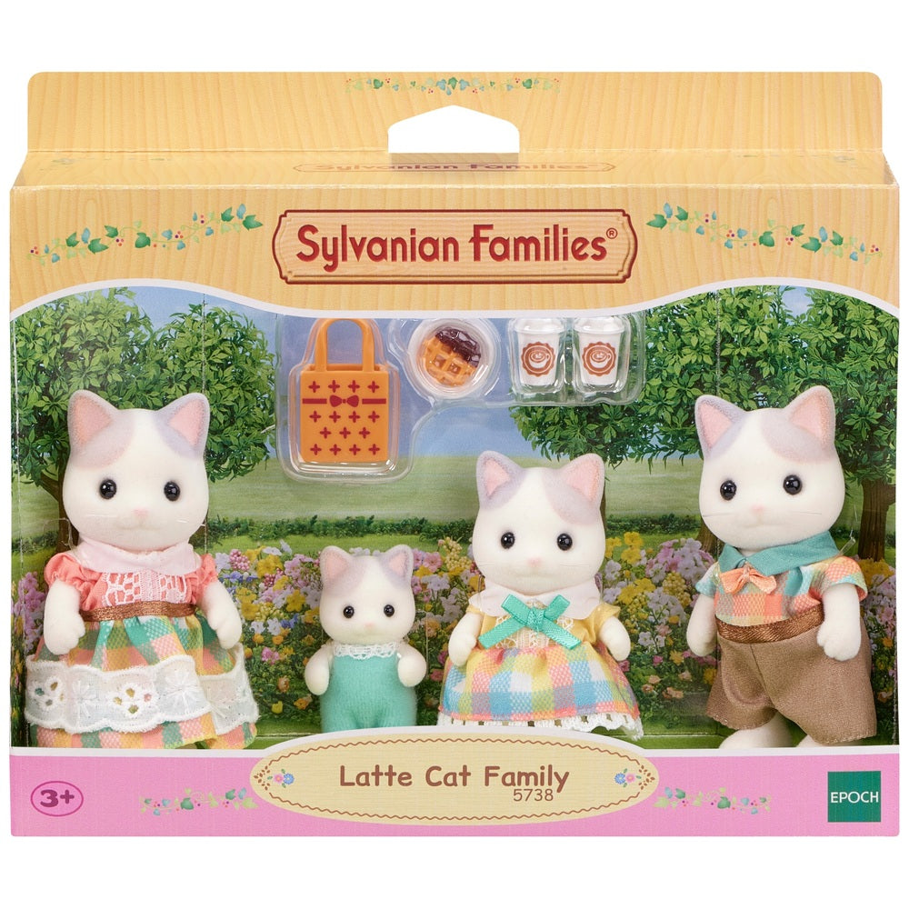 Sylvanian Families Latte Cat Family