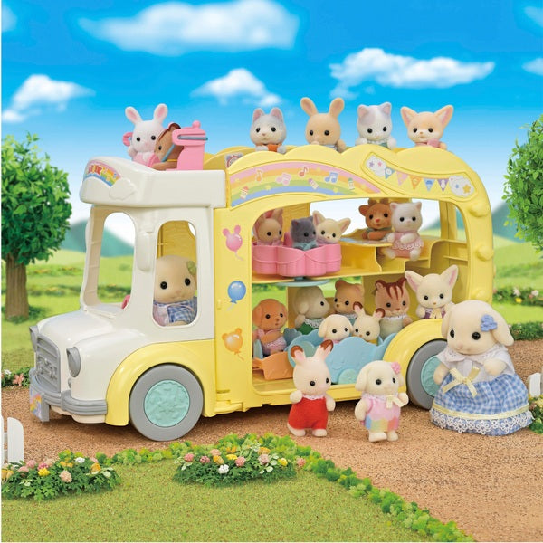 Sylvanian Families Rainbow Fun Nursery Bus Playset