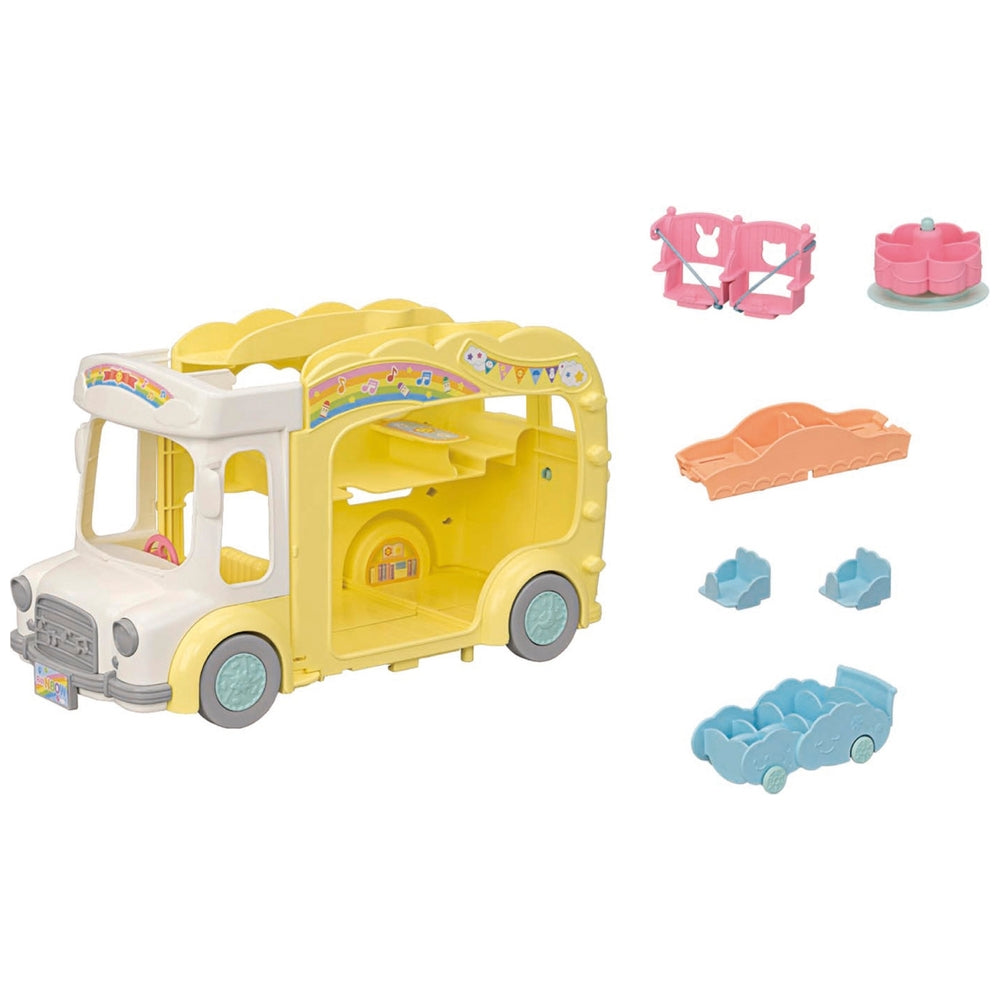 Sylvanian Families Rainbow Fun Nursery Bus Playset
