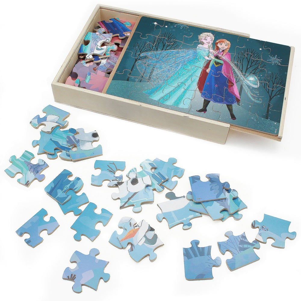 Disney Frozen Wooden Puzzle 3 Pack In Storage Tray Assortment