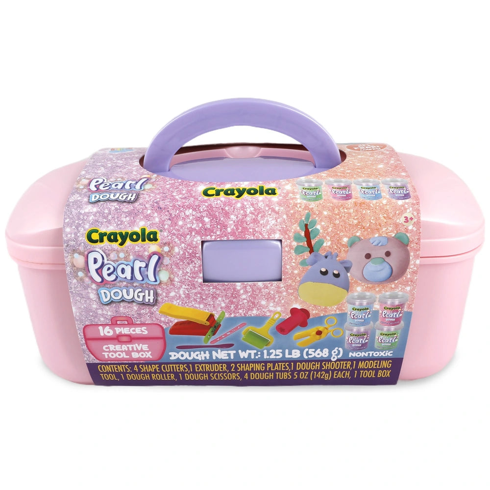 Crayola Dough Tubs Pearl Creative Tool Box 16 Piece Set