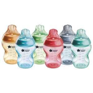 Tommee Tippee Natural Start Anti-Colic Baby Bottle 260Ml 6 Pack Multicoloured