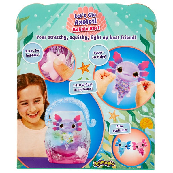 Animagic Let's Glo Axolotl Bubble Reef Set