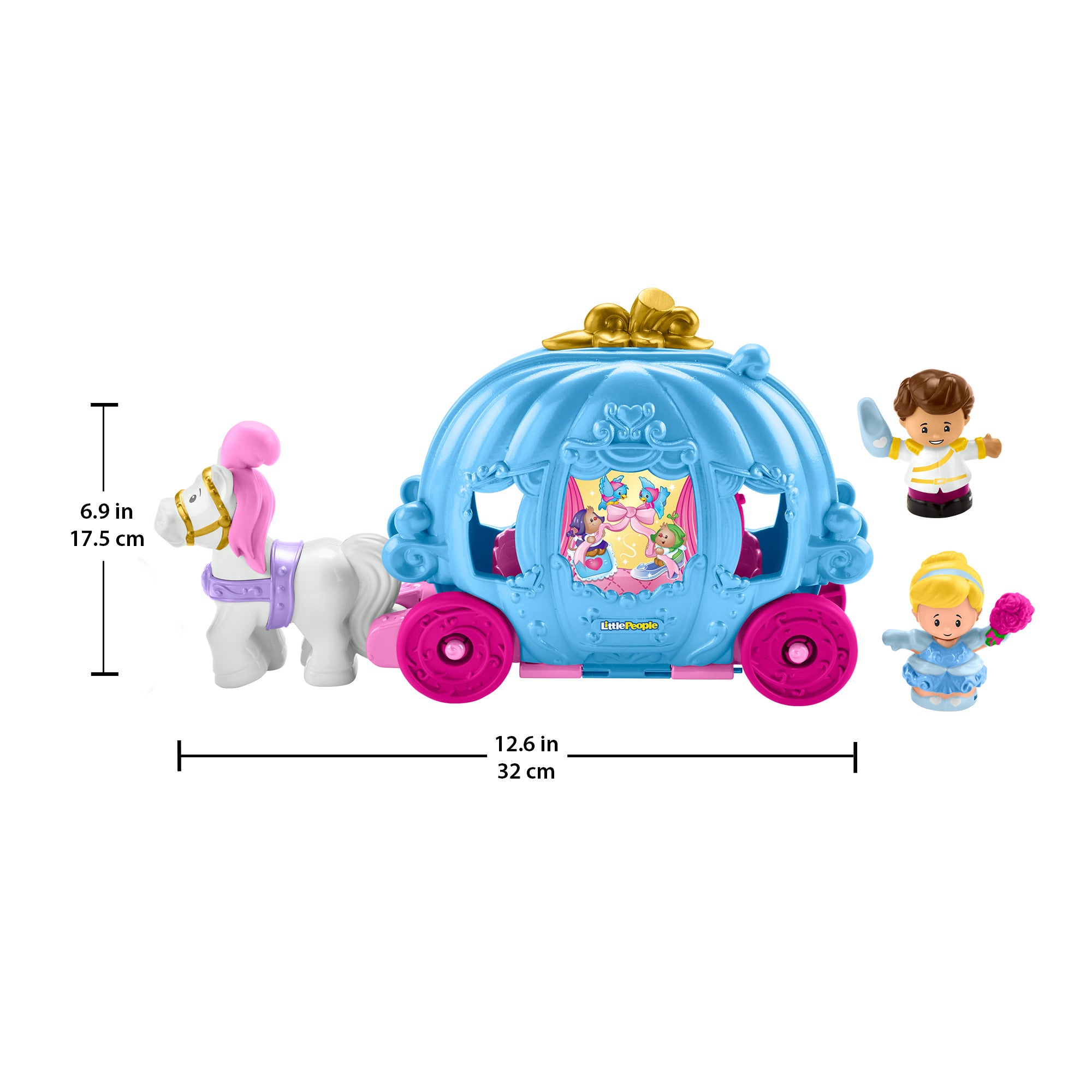  Fisher-Price Little People Disney Princess Cinderella's Dancing Carriage Set