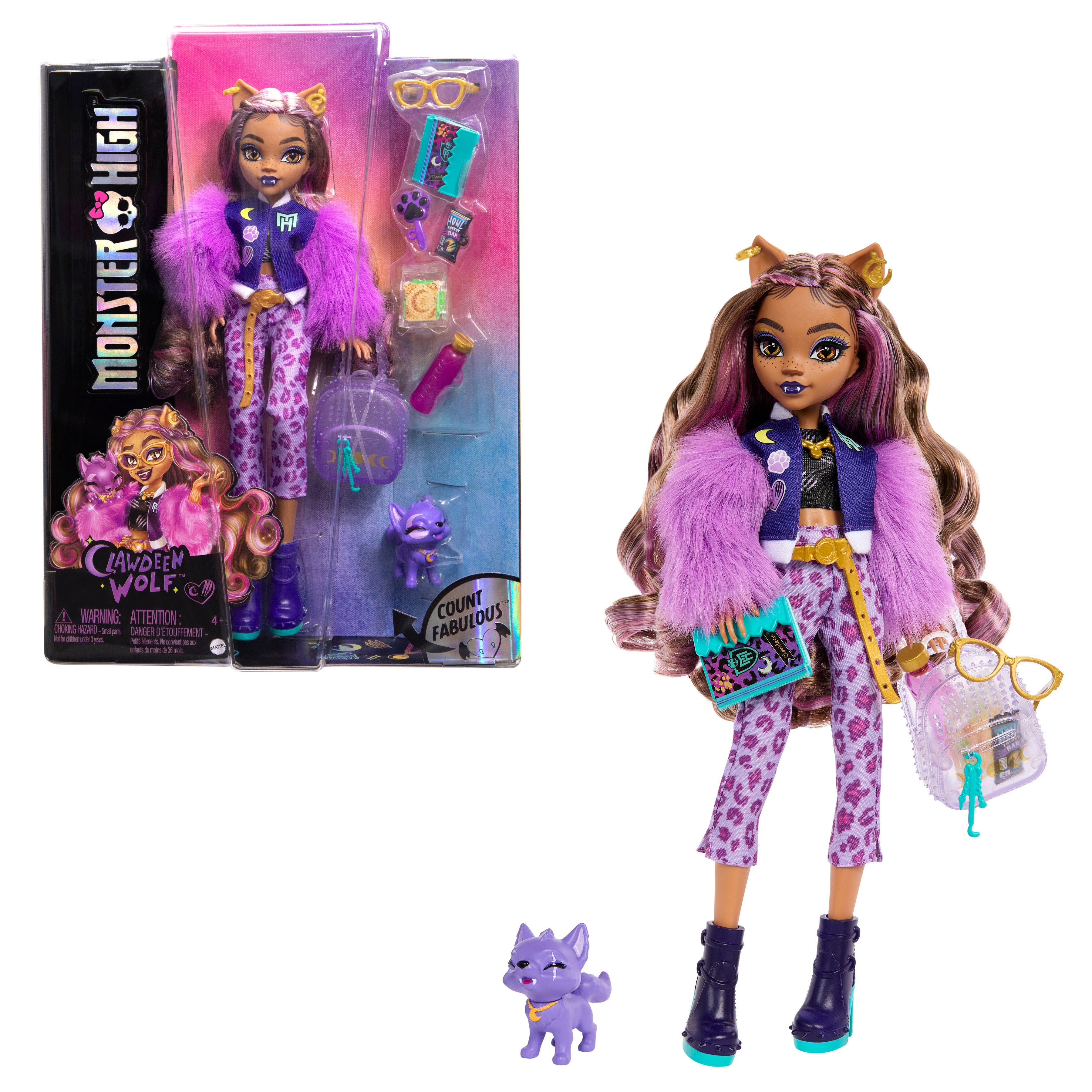 Monster High Clawdeen Wolf Doll With Pet And Accessories