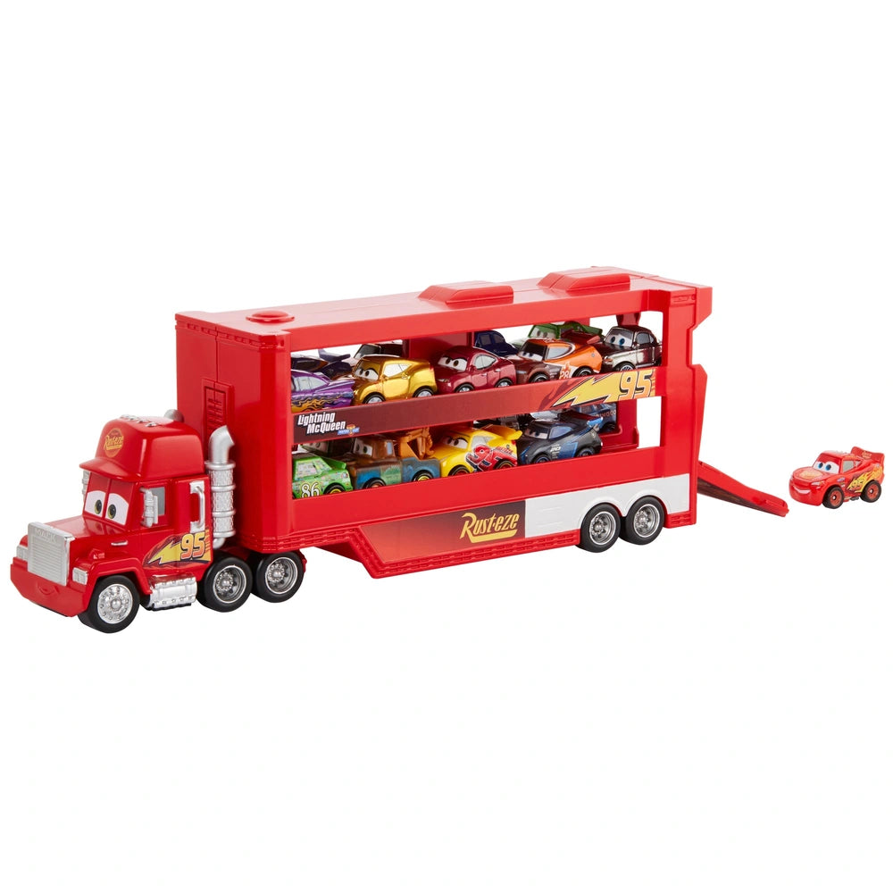Disney Pixar Cars Mack Mini Racers Hauler Playset With 5 Mini Cars Racers