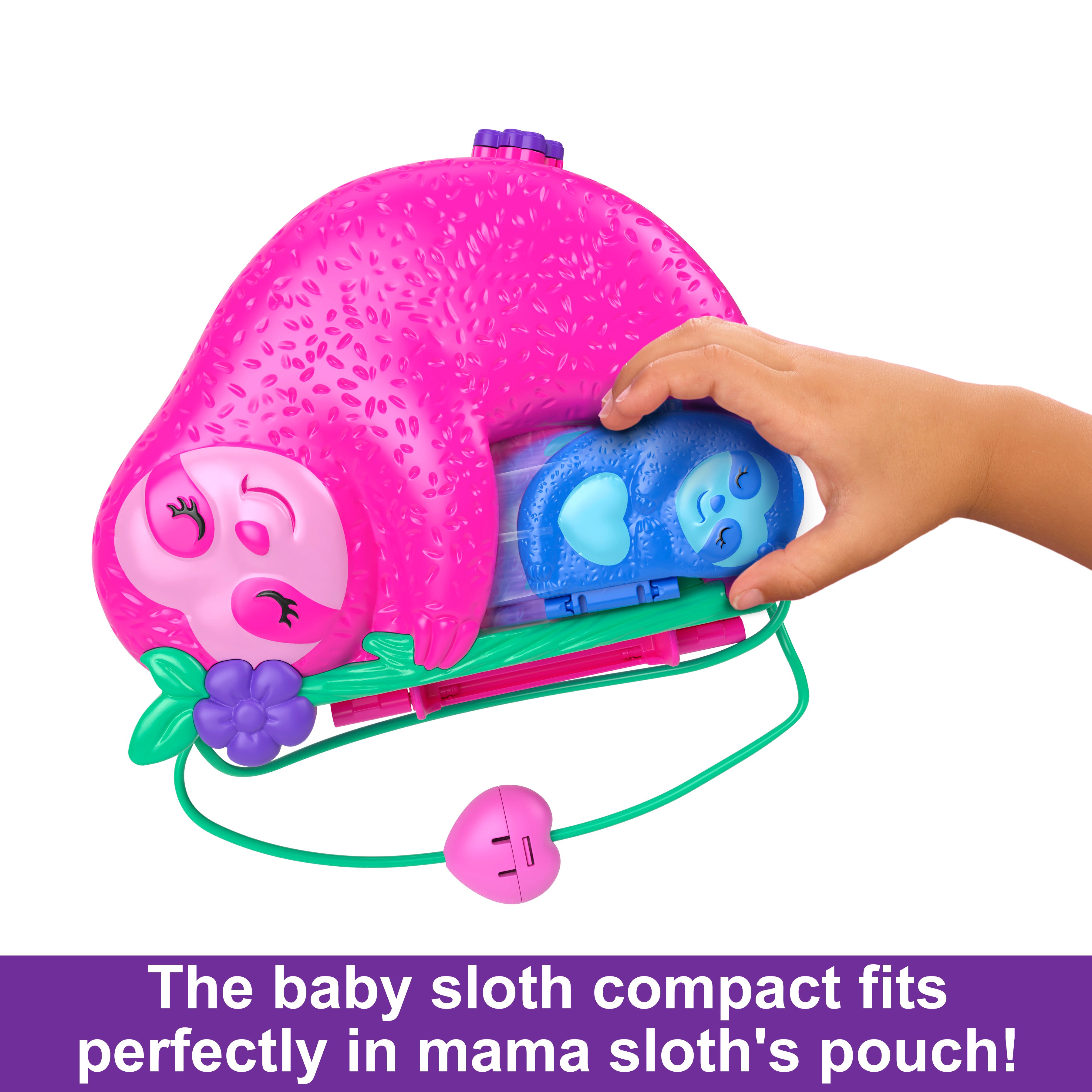 Polly Pocket Sloth Family 2-In-1 Purse Compact