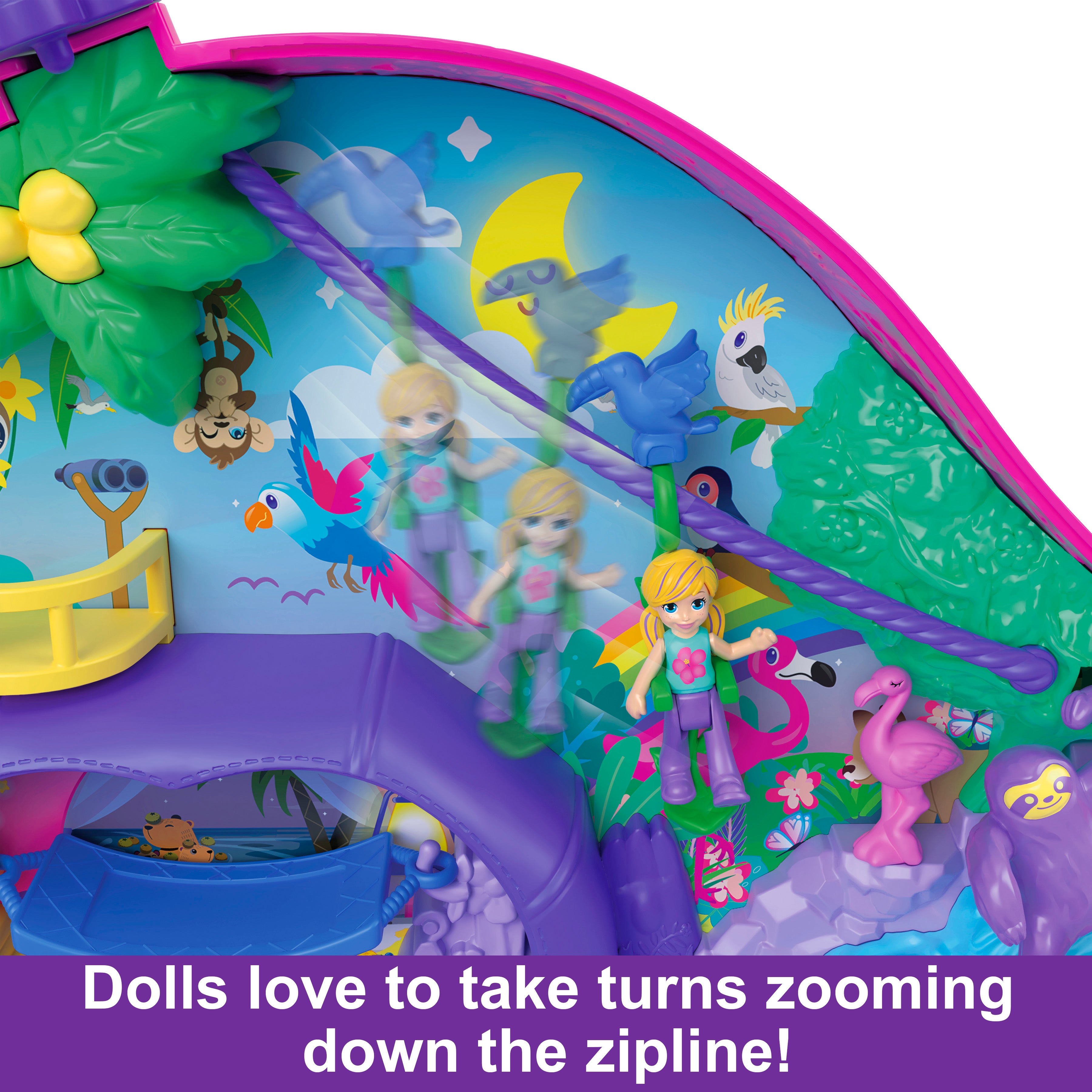 Polly Pocket Sloth Family 2-In-1 Purse Compact
