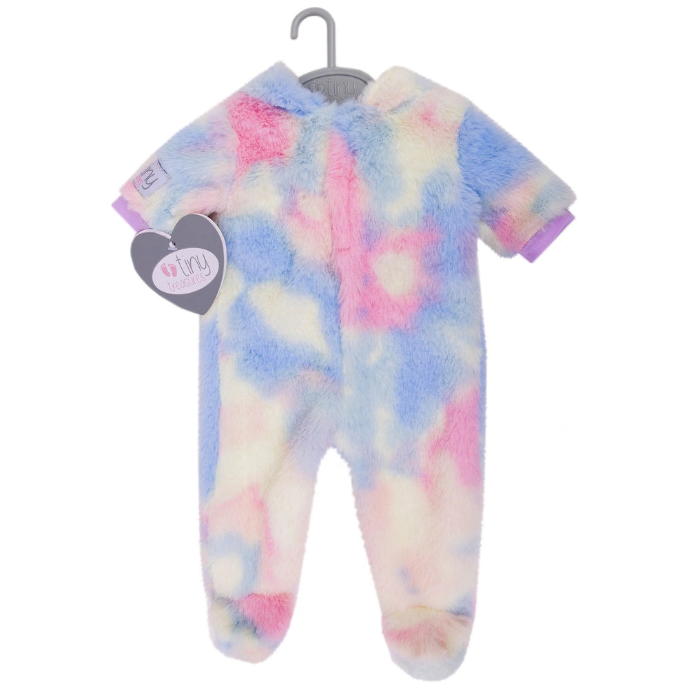 Tiny Treasures Baby Doll Clothes Rainbow Teddy All-In-One Outfit 44Cm