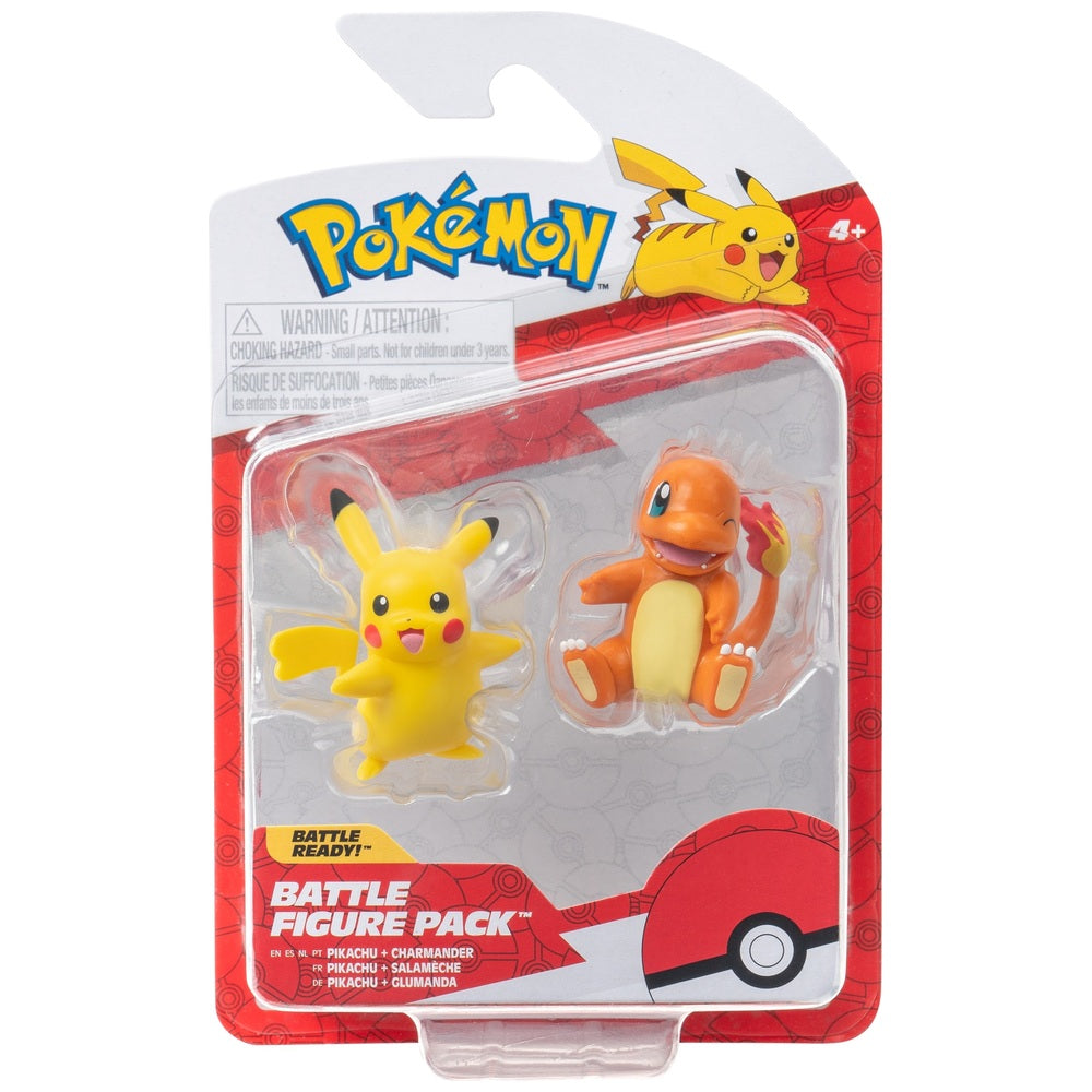 Pokémon Battle Figure First Partner 2 Pack - 5Cm Charmander And Pikachu Battle Figures With Authentic Details