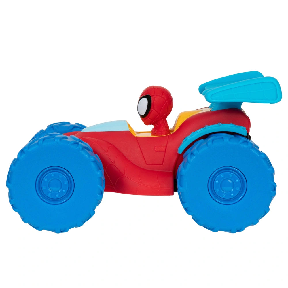 Marvel Spidey And His Amazing Friends Spidey Web Climber - 18Cm Rev Up Motor Vehicle That Climbs Obstacles
